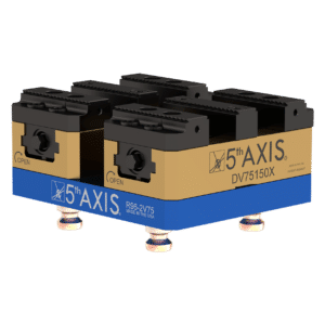 2x (75mm x 150mm x 56mm) Small Double Station Vise with Hard Jaws (2” Fixed Center Jaw) Top Tooling