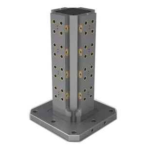 (400mm x 400mm x 638mm) RockLock Tombstone, 4 Face Cast Iron